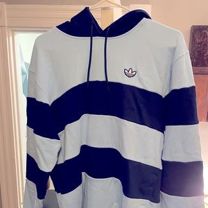 Blue/navy Striped Adidas Hoodie- NEW!